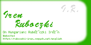 iren ruboczki business card